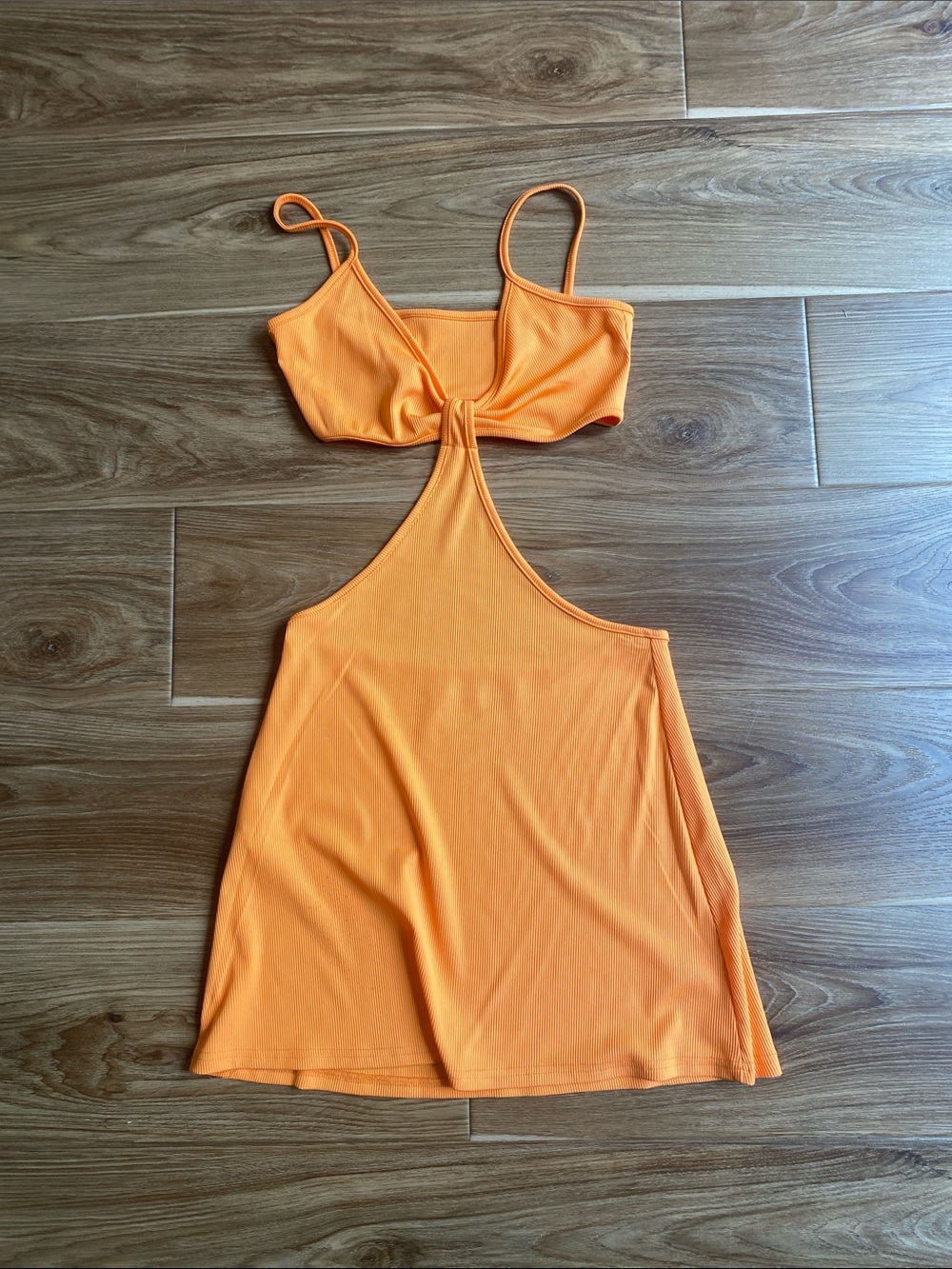 Orange Cutout Mini Dress